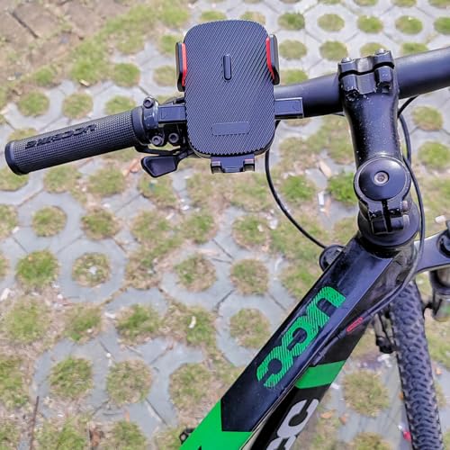 Image of Bike Phone Mount,Motorcycle Phone Mounts, Aluminum Alloy Mounting Base Handlebar Cellphone Holder for Bicycle Motorcycle ATV Mirror Pole Fits 4''-7'' Smartphones (Bike Phone Mount)