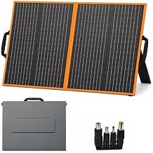 100W Portable Solar Panel, 24% High-Efficiency Foldable Solar Charger for Power Station Generator, Phones, IP65 Waterproof for Camping RV Off-Grid Emergency