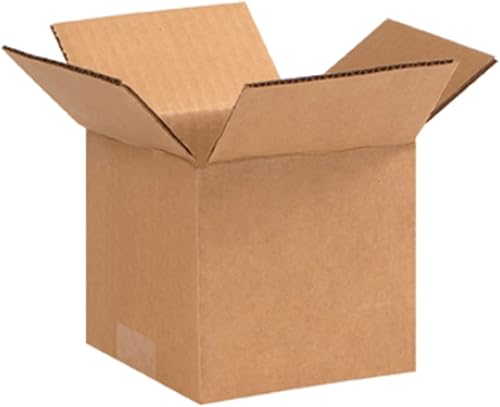 Paquete de 50 cajas de cartón corrugado de 5 x 5 x 4 para envíos, cajas de cartón móvil