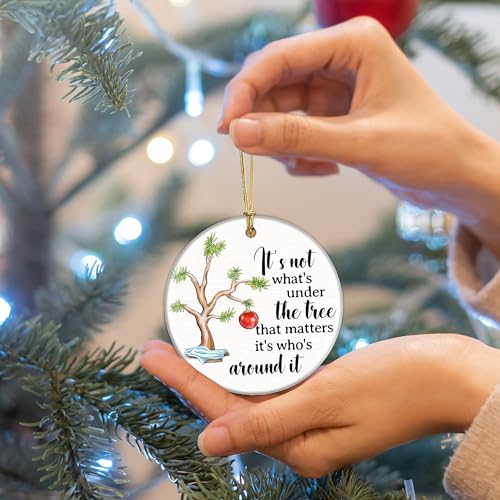 2025 Christmas Ornaments, Christmas Tree Decorations Gifts for Women, Men, Coworkers, Xmas Ornament Gifts for Family, Sister, Friends, Xmas Tree Decor Ceramic Hanging Ornament