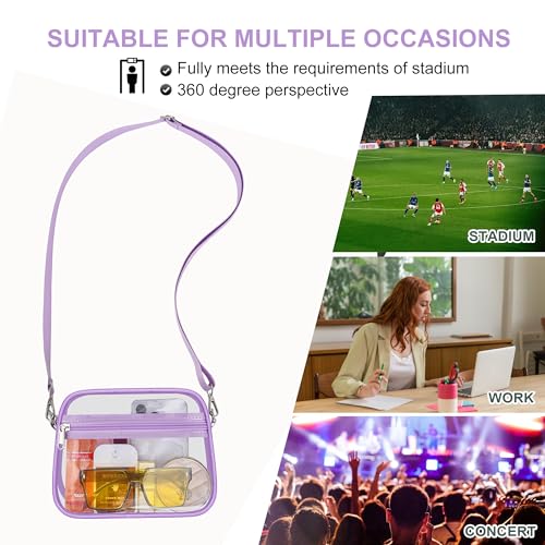Oraben Clear Bag for Stadium Events Clear Purse Stadium Bag Satchel Handbags for Sports Events Concerts Festivals3