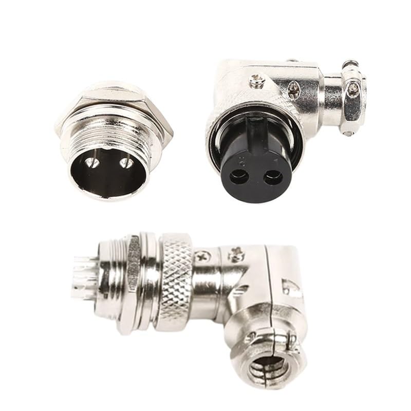 Conector de aviación GX16 codo 6 pines macho y hembra miniatura 2