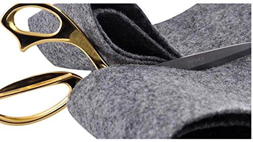10.5 Inch Professional Heavy Duty Tailor Scissors, Sewing Multi-functional Dressmaking Shear for Fabric/Crafting/Leather Art/ect- Copper Color, Stainless Steel Material, Also Suit for Left Handed