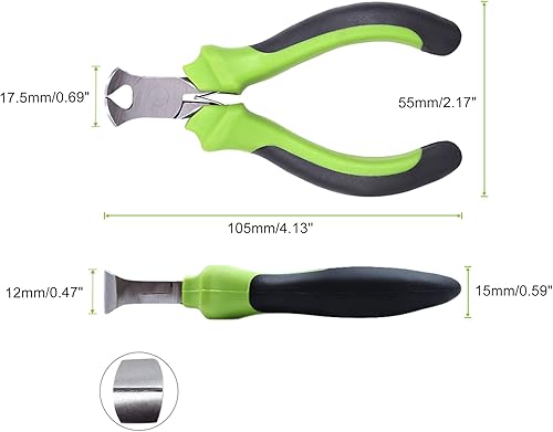 Miniatura 5 de SPEEDWOX Mini alicates de extremo de 4 pulgadas, cortadores de extremo de precisión, pinzas de corte de extremo pequeño, alicates finos con cortador