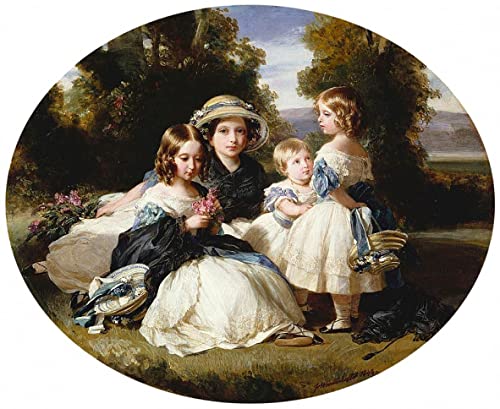 Toile murale abstraite salon Princesses Winterhalter impression 60x90cm