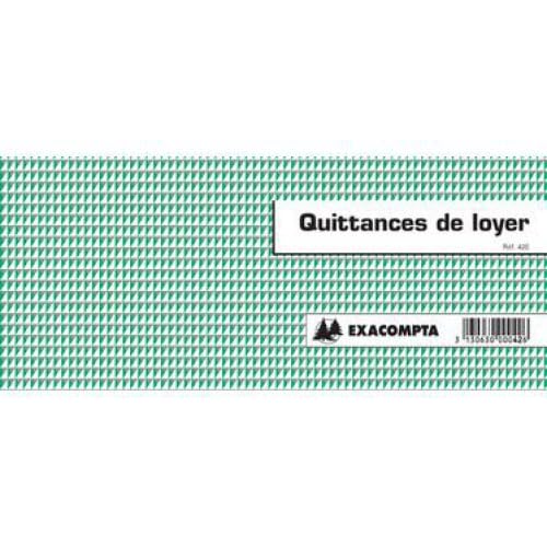 EXACOMPTA Lot de 10 Quittances de Loyer A5 Blanc 50 Feuilles + Talons