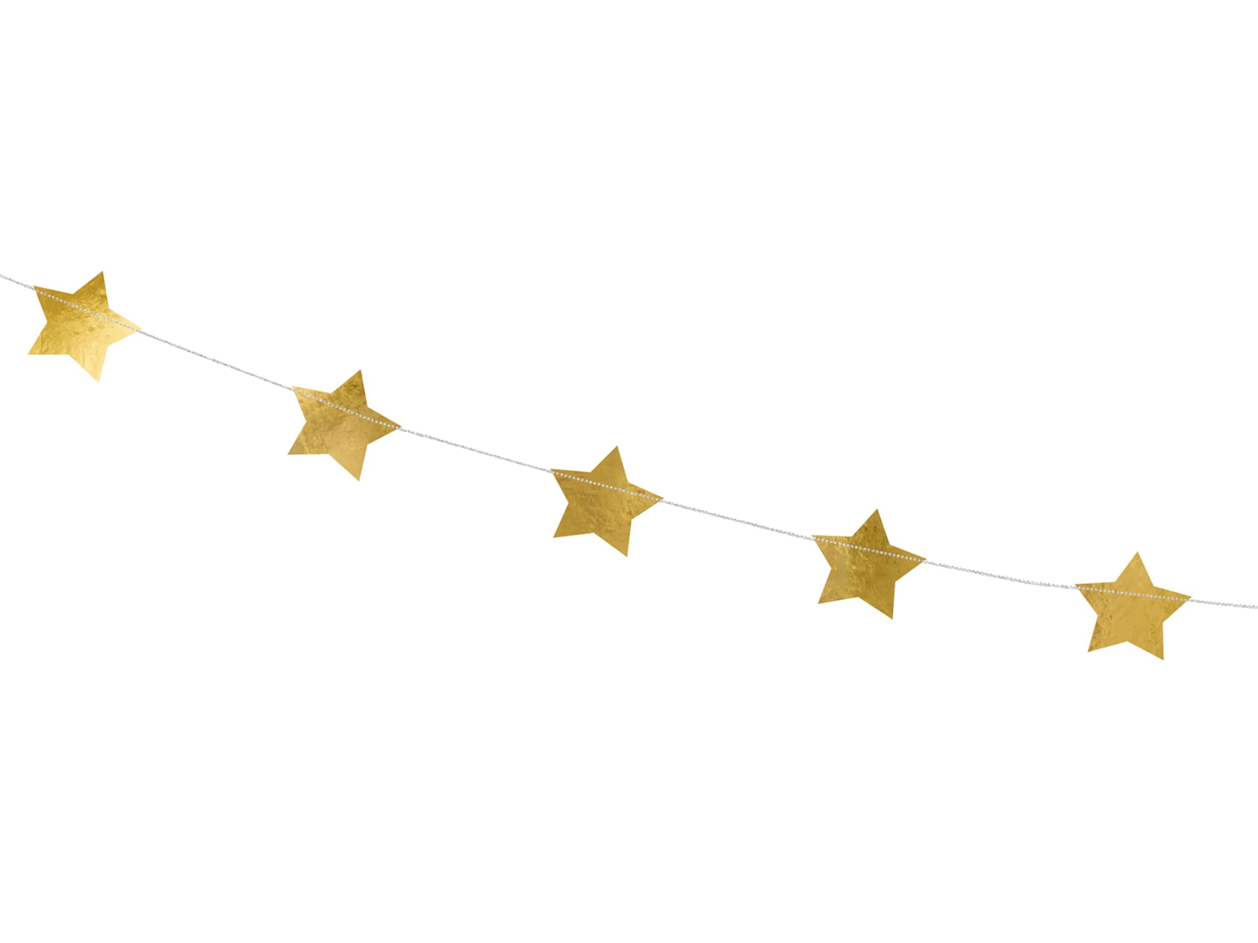 3.6M Gold Stars Garland