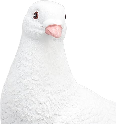 Miniatura 4 de TOPINCN Adorno de paloma blanca, palomas, estilo rural, decorativo, pájaros sintéticos, decoración de jardín, manualidades, paloma, decoración