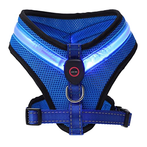 HAPINARY 充電式発光犬用ベスト 軽量通気性ファッションペット夏用服 夜間散歩に 快適で自由な動きを実現