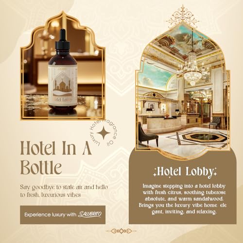 SALUBRITO Hotel Lobby Ätherische Öle 120ml, Luxus Hotel Duftöl für Diffuser, Luxuriöser Hotel-Duft, Gemischt mit Zitrone, Sandelholz, Zeder, Aromatherapie Duftöle Geschenk für Frauen – Bild 3
