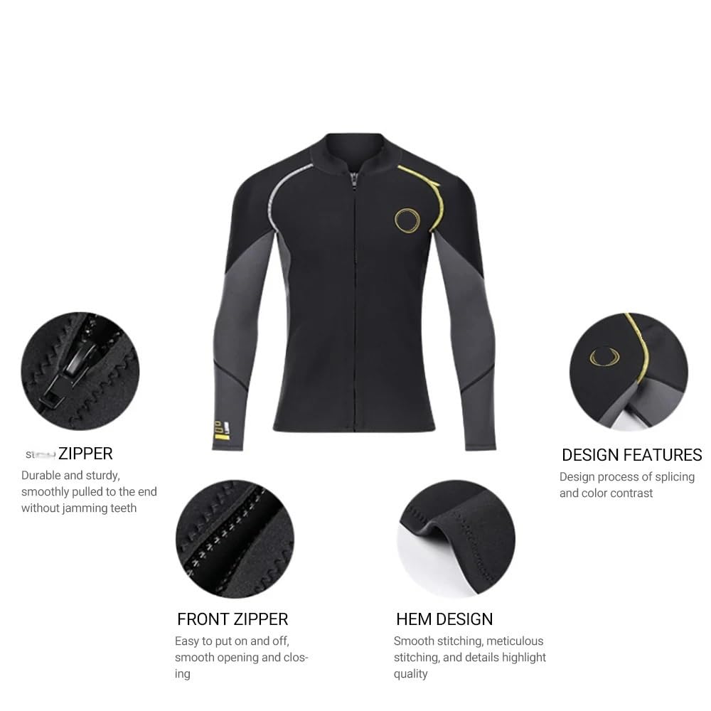 Combinaisons De PlongéE Muta da sub uomo in neoprene 1,5 mm e 3, monopezzo, con cerniera, ispessita calda, for kayak surf