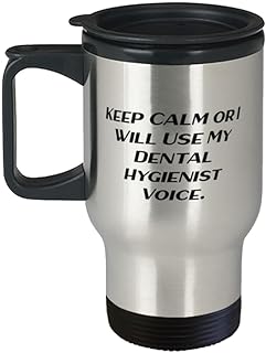 Dental hygienist Gifts For Colleagues, Keep Calm or I Will Use My, Unique Idea Dental hygienist Travel Mug, Bottle From Friends, Dental hygienist birthday, Dental hygienist gift, Dental hygiene