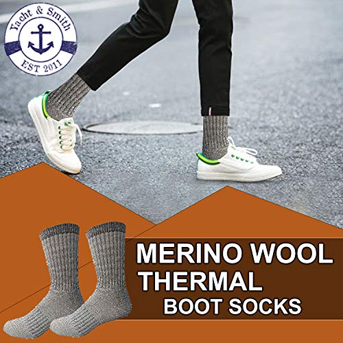 Yacht & Smith Wholesale Bulk Merino Wool Thermal Hiking Boot Socks, Mens Womens and Kids Winter Sock2