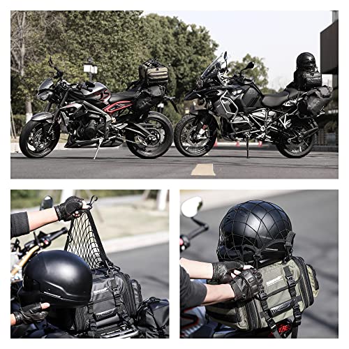 Rhinowalk Motorrad Gepäcknetz Helmnetz Aufbewahrungsnetz mit 8 Haken Motorradhelm Netz Elastisch Spannnetz Sicherungsnetz Transportnetz für Motorrad
