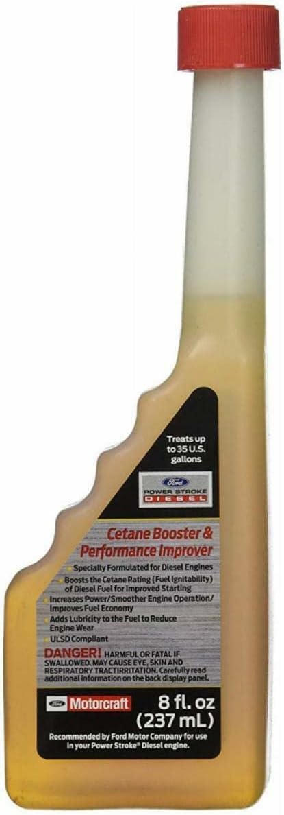 Motorcraft Cetane Booster & Performance Improver - PM-22-ASU - 6 Fl Oz Bottle (For Ford Vehicles Equipped with Power Stroke Diesel Engines)