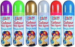 Temporary Colour Hair Spray Wash Out Party Fancy Dress Up Hairspray 200ml Can - Blue