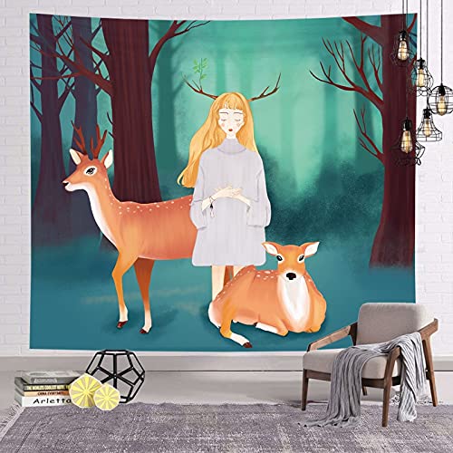 PPOU Tapestry Wall Hanging Botanical Celestial Wall Tapestry Wall Background Carpets Dorm Decor Starry Sky Carpet Room Decor A12 100x150cm