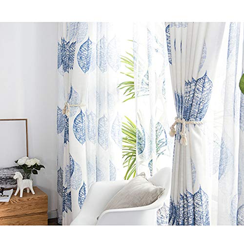 2 Panels Blackout Curtains Leaves Pattern Printed Curtain Pencil Pleat for Kids Bedroom Living Room Home Decoration,Curtain,W140xL270cm - Image 8