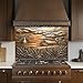 Tempered Glass Backsplash for Kitchen, Countryside Farmhouse Glass Backsplash, Copper Look Backsplash for Kitchen Wall, Rustic Kitchen Backsplash, Easy to Install Stove Backsplash