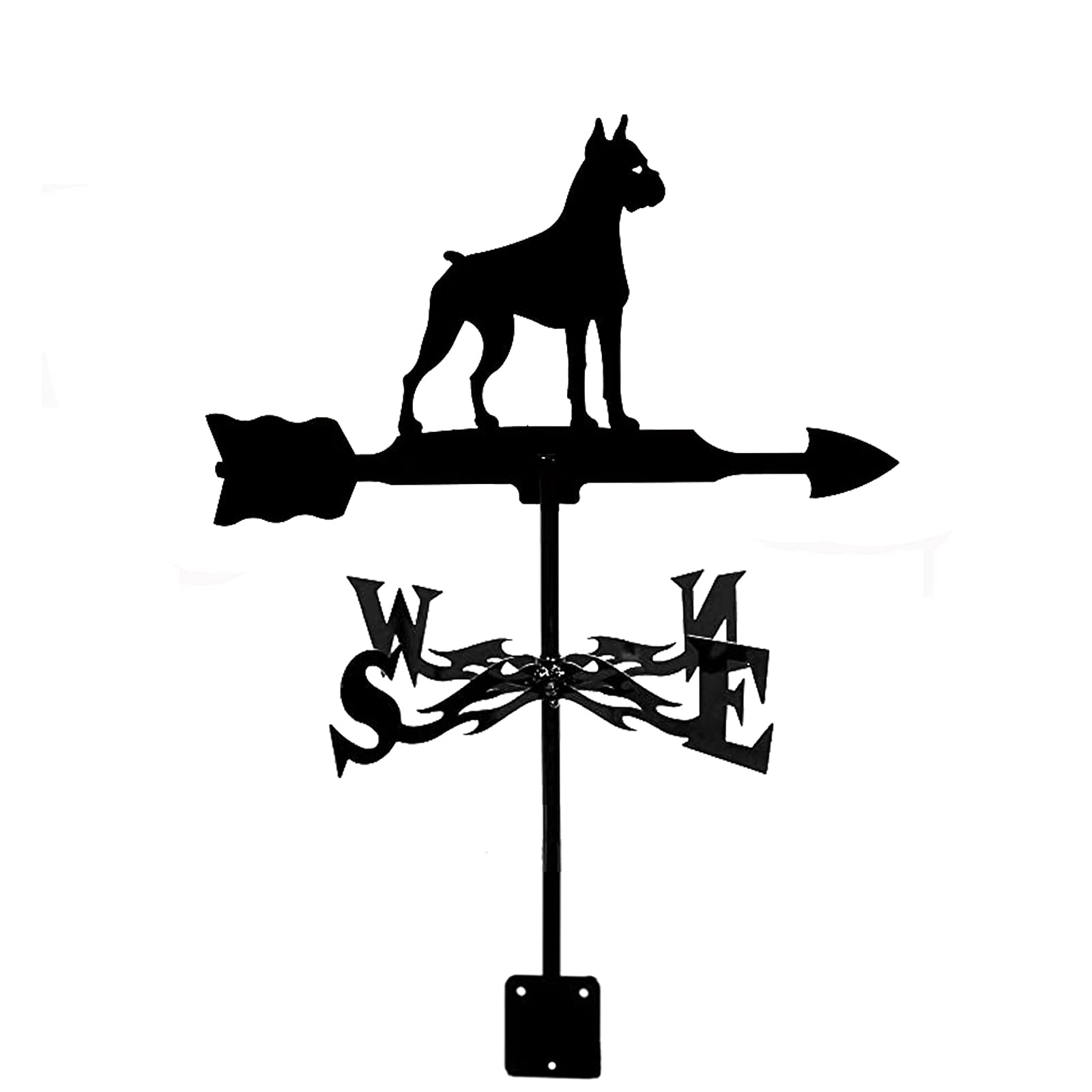 TAXXII Outdoor courtyard weather vane wrought iron vanes Doberman Airplane Wind Vane Measuring Tools Weathervane Direction Indicator Weathercock Stainless Steel with Anti-Rust Coating