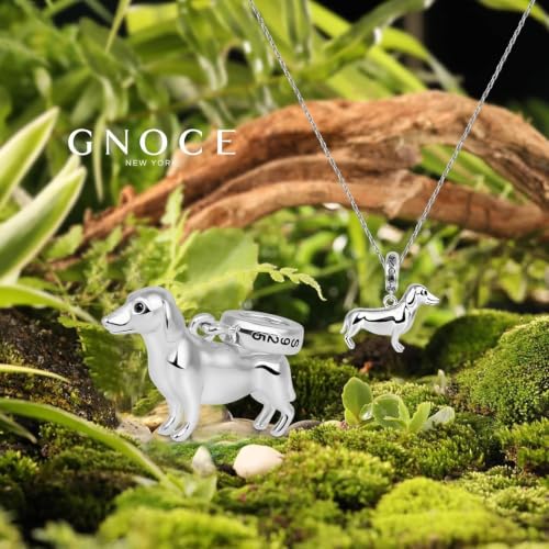 Image of GNOCE Pet Dog Bead Charm for Women,Silver Charms Necklace Bracelet for Her, Jewelry Gift