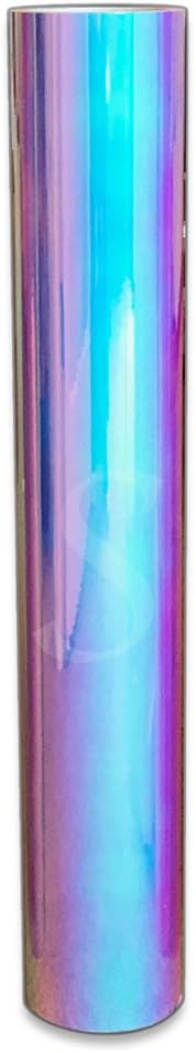 Indoor & Outdoor Holographic Glossy Permanent Vinyl - Opal White (6 Feet x 12 Inch)