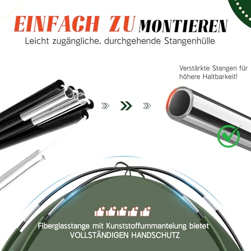 Zelt 2-3 Personen Camping Zelte - Ultraleichte Campingzelt Kuppelzelt Winddicht 3-4 Saison mit Abnehmbarer äußerer Zeltplane, Kleine Packungsgröße, Geeignet für Camping Wandern Backpacking Familien