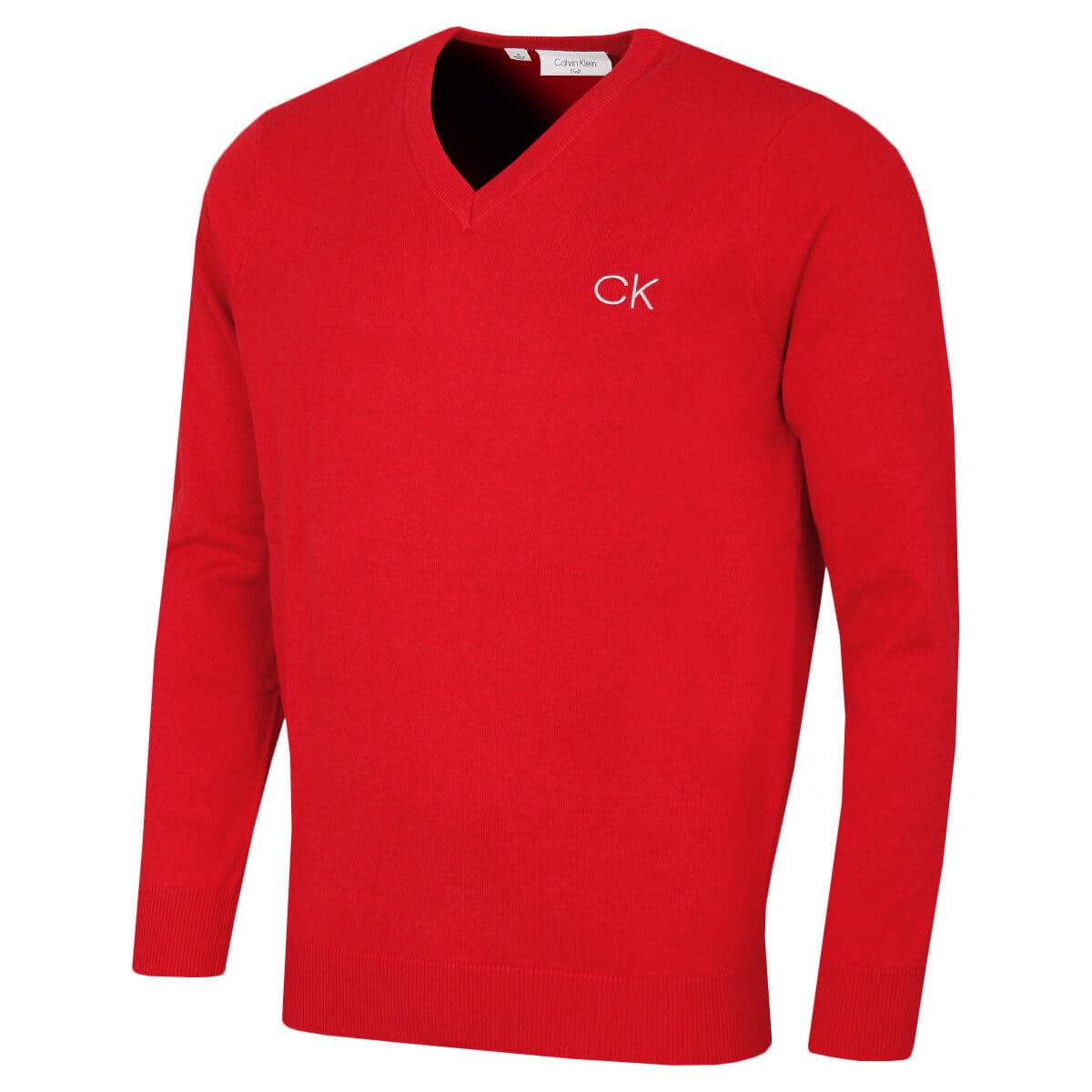 Calvin Klein Men's Red V-Neck Tour Golf Sweater - Xxxxl