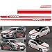 Alivier Universal Racing Stripes Vinyl Aufkleber Auto Motorhaube Spiegel Karosserie Racing Streifen Aufkleber Aufkleber