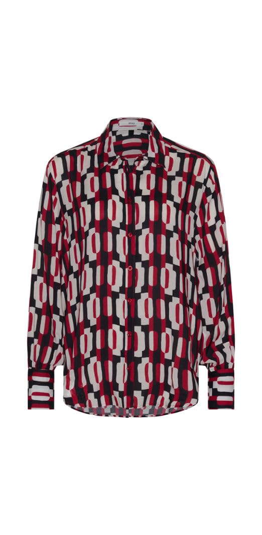 BRAX Damen Style Vic Shiny Viscose Langarm Bluse
