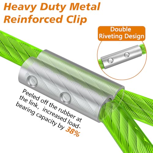 image for XiaZ 50FT Tie Out Cable for Dogs, Dog Leads for Yard Chew Proof, Heavy