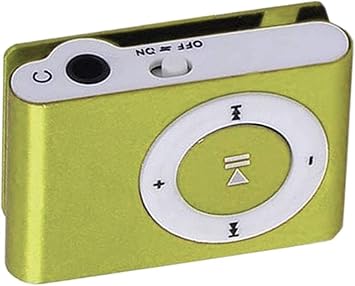 Green Colors Portable Metal Mini Clip Sport Mp3 Player No Memory Card Music Player with Tf Slot Nice Processing Portable Audio and Video