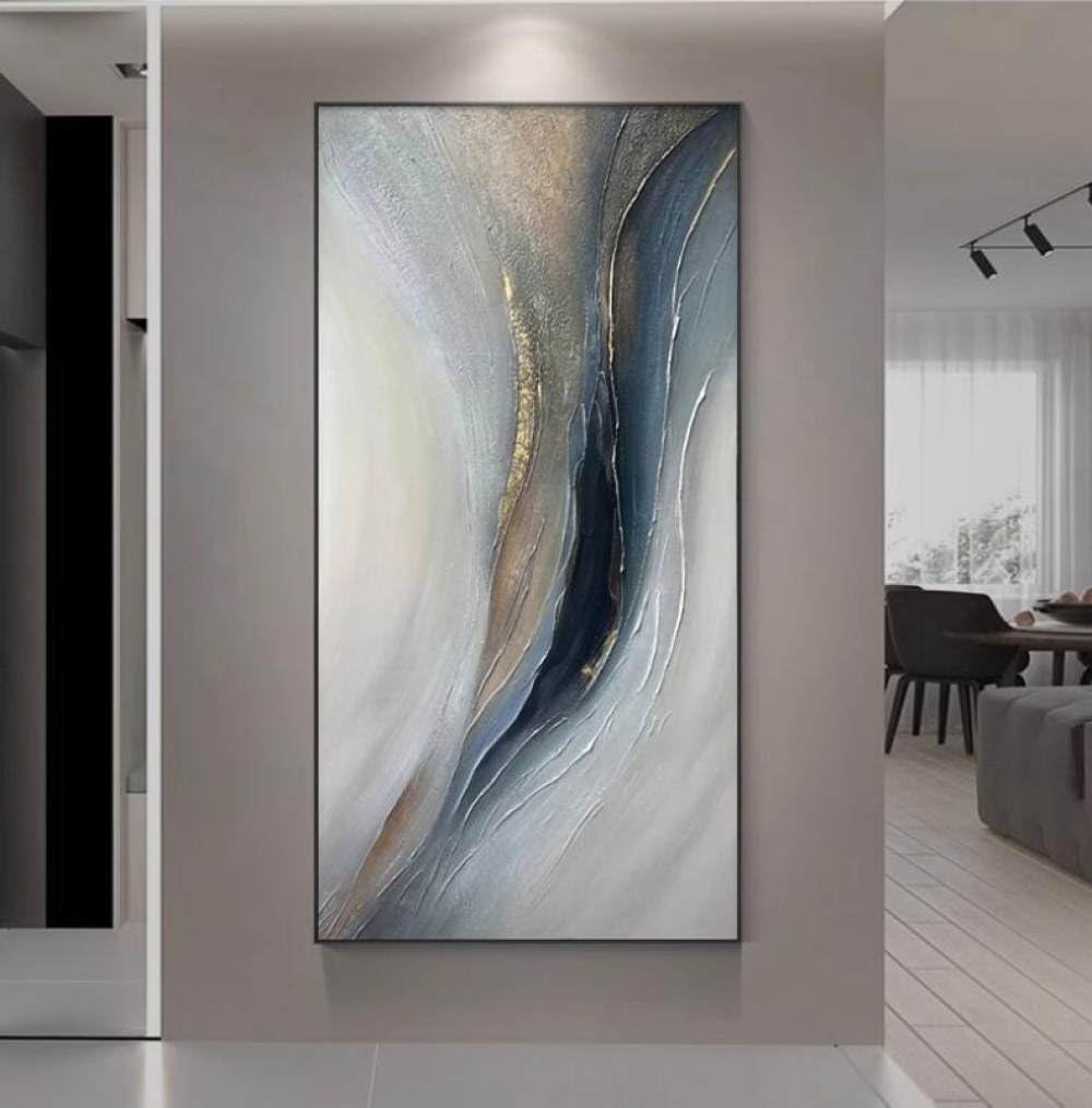 Toile abstraite minimaliste peinture à l'huile pour habiller un mur vide