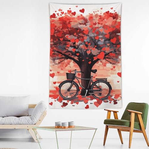 Toile de fond personnalisée cœur pour cacher un mur abîmé
