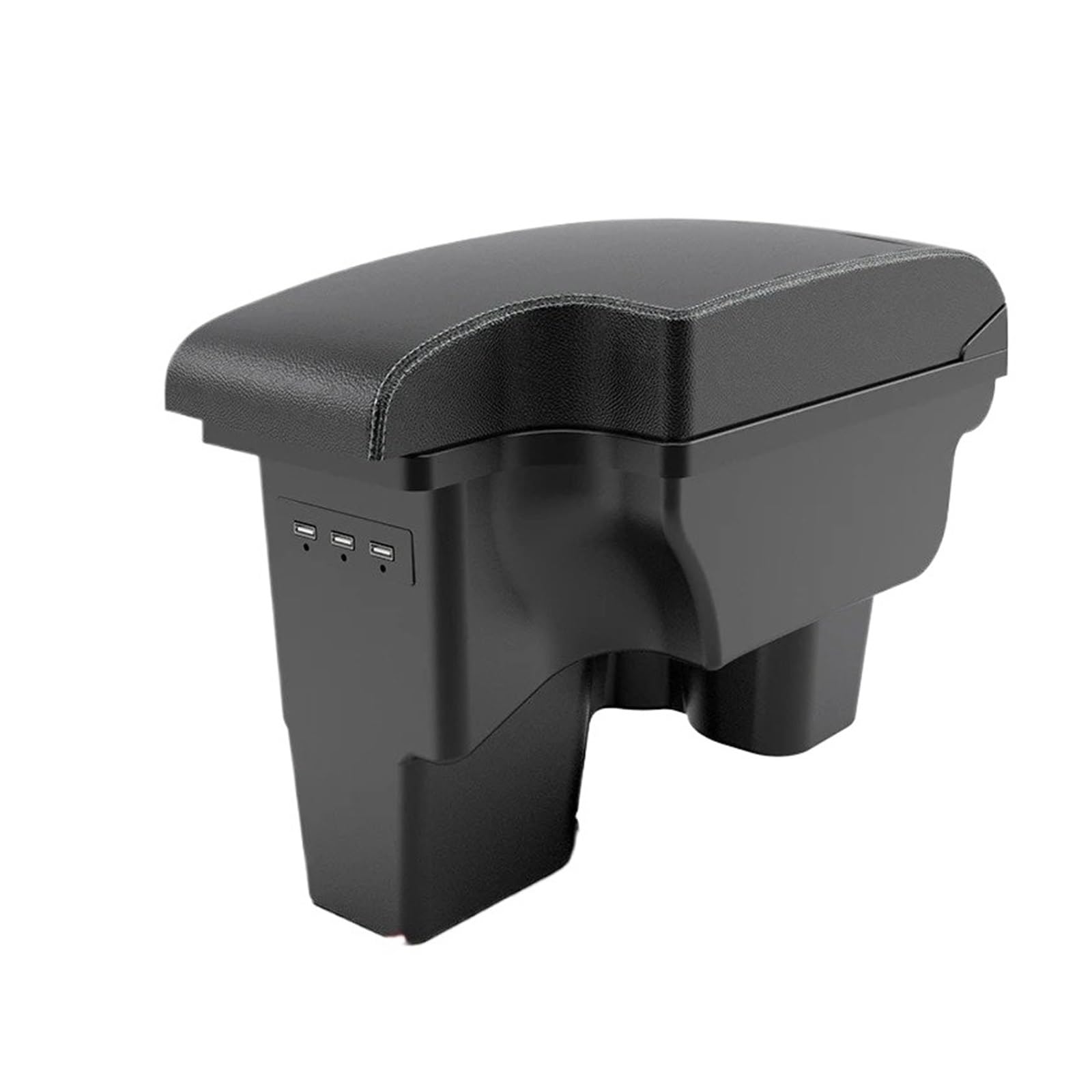 Armrest Box For Toyota For Hilux Armrest Storage Box Holder Ashtray Retrofit Interior Parts Accessories USB LED Car Armrests(B White line)