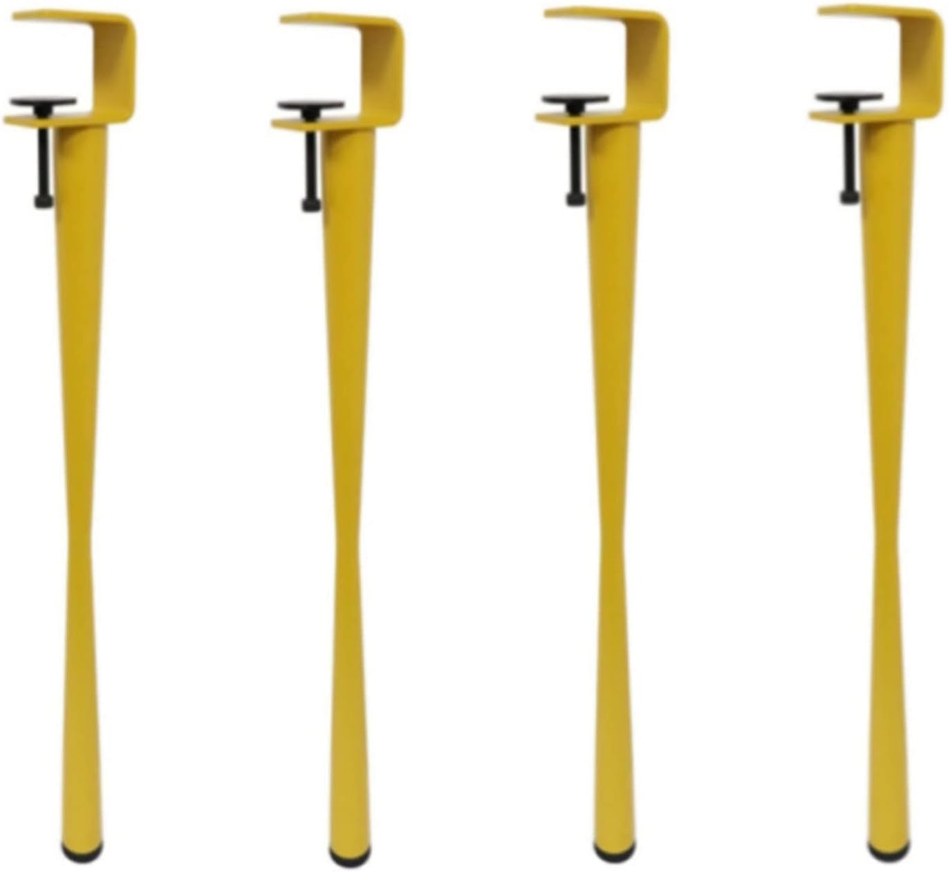 4PCS Metal Table Legs, 28in Table Clamp Legs, F-Shape Adjustable Dining Desk Legs, for DIY Coffee Table Furniture Console Table Legs, with Floor Protectors Heavy Duty Dinning Table