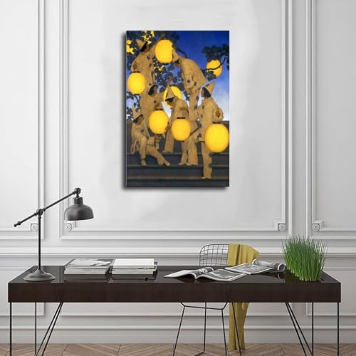 Poster giclée Porte-lanternes déco murale Maxfield Parrish 40x61 - 3