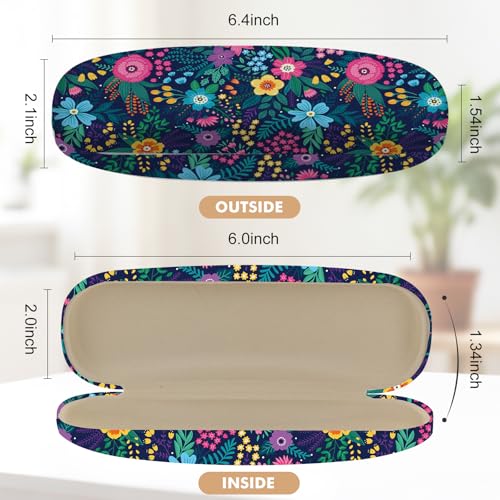 Image of Glasses Case Hard Shell,Portable Protective Eyeglasses Case, Eyeglass Holder Box with Cleaning Cloth, for men women