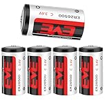 5Pcs EVE ER26500 Size C 3.6V 8500mAh Lithium Battery for Automobile Tire Pressure Monitor, Electricity Meter Battery (3.6 Volt, 8.5 Ah, Non-Rechargeable)