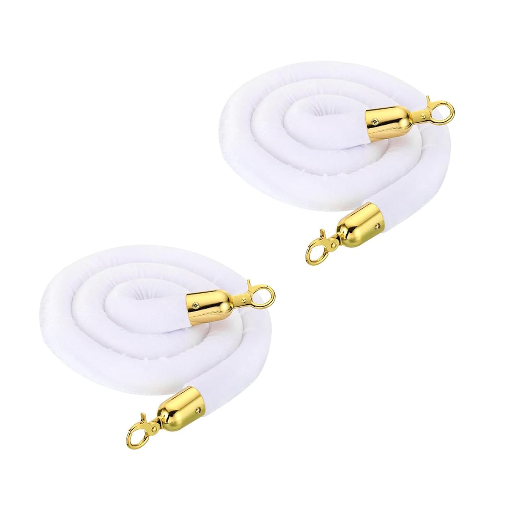 Cordes en velours de 1,5m avec crochets dorés pour barrières de guidage Lot de 2