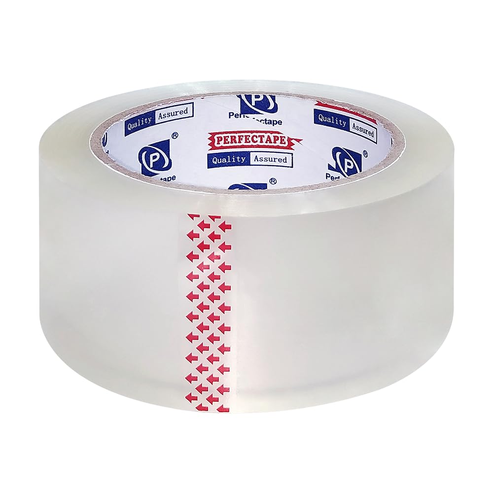 PERFECT TAPE Taśma do pakowania o dużej wytrzymałości 18 rolek, łącznie 1080 lat, przezroczysta, 2,8 cm, 4,8 cm x 60 metrów, bardzo mocna, do pakowania i wysyłki