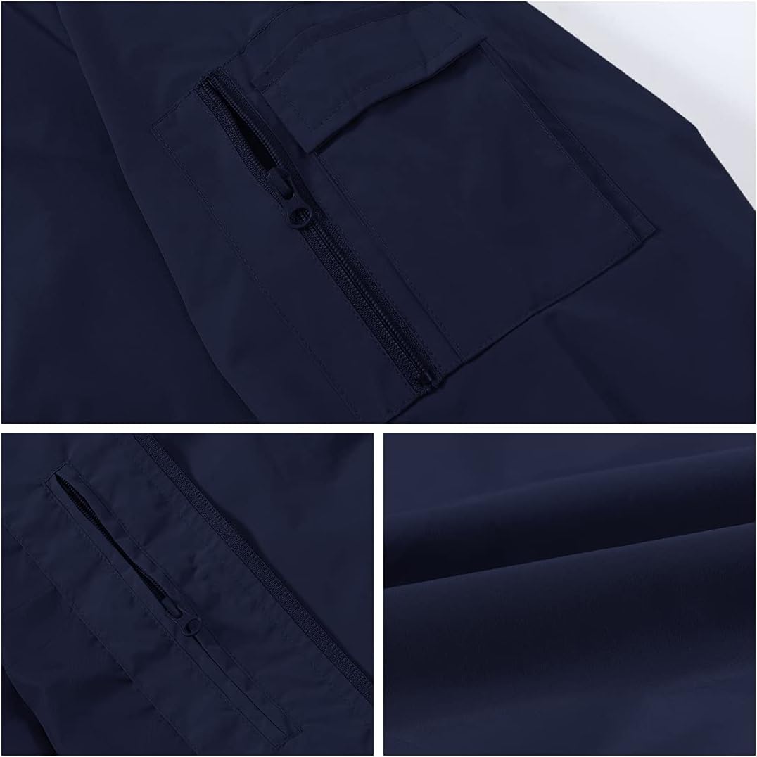 Gopune Men's Windproof Bomber Jacket Lightweight Windbreaker Outdoor Golf Fashion Coat