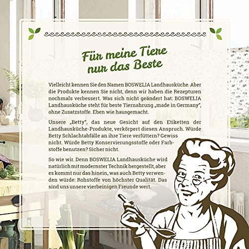 Betty's Landhausküche Hund Pferd mit Kartoffel & Distelöl 6 x 400 g Für alle Hunderassen geeignet Hohe Bioverfügbarkeit Wir achten auf Beste Qualität