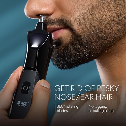 Image of Zlade Ballistic Neo All in One Trimmer for Men, Beard, Balls, Pubic Hair & Private Parts | 3 Heads, Beard & Body + Nose & Ear + Face & Body Shaver | Waterproof, No Nicks or Cuts | 7000 RPM | 90 Mins Runtime | USB-C Charging