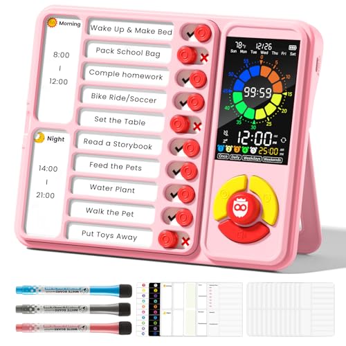 ADHD Tool for Kids, 5-in-1 Visual Timer with Chore Chart Board, V...
