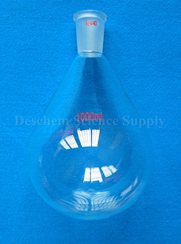 Deschem 1000Ml,24/40,Glass Recovery Flask,1L,Rotary Evaporator Kjelda Bottle #TOP1