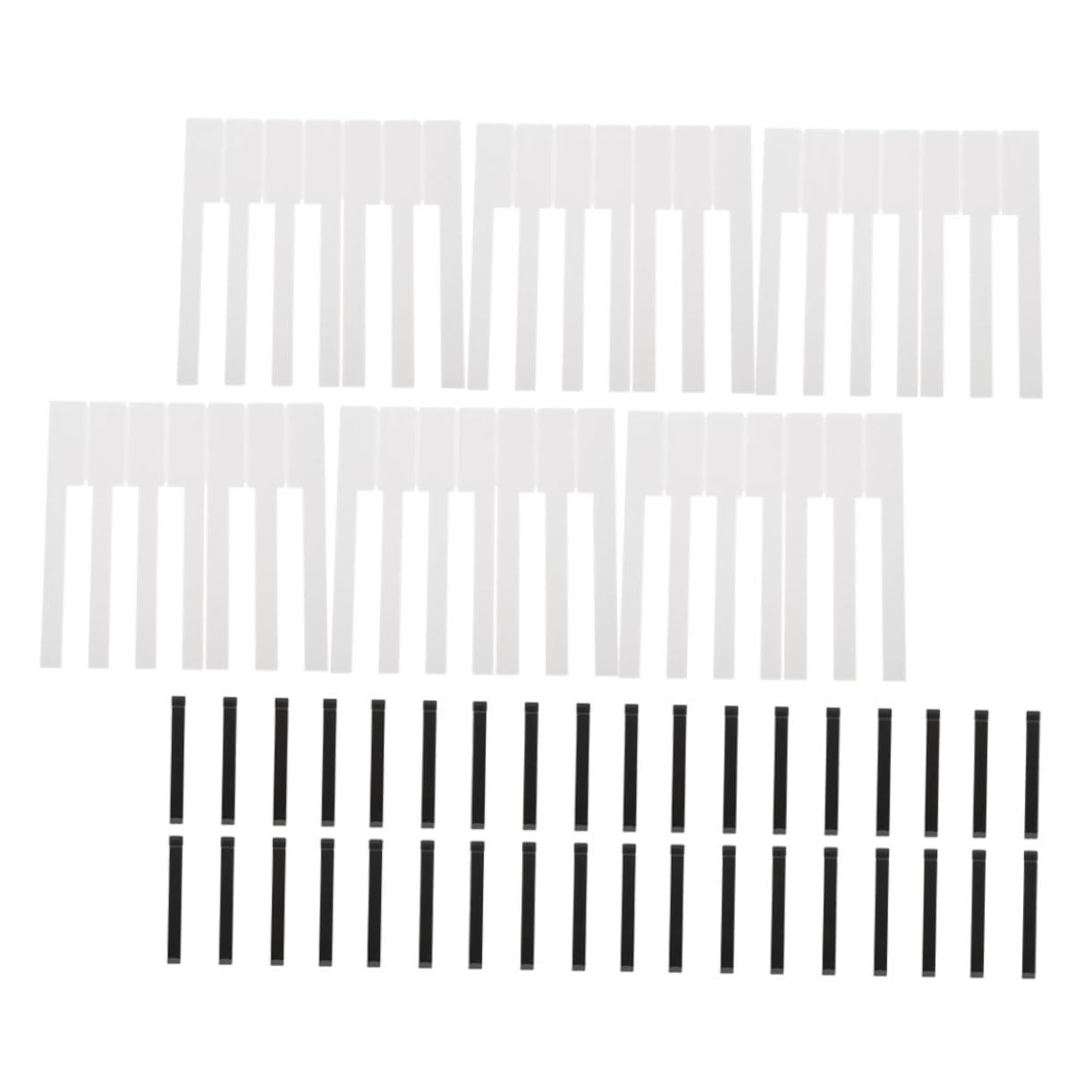 Tasti per Pianoforte 88 Pezzi, Ricambio e Riparazione | Acrilico e Plastica, Colore Bianco, Set Pratico per Manutenzione, 88 Elementi