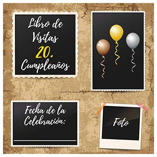 Libro De Visitas 20 Cumpleaños: Decoración fiesta cumpleaños 20 años - Para Deseos escritos y las Fotos más bellas - Idea de regalo de 20 años