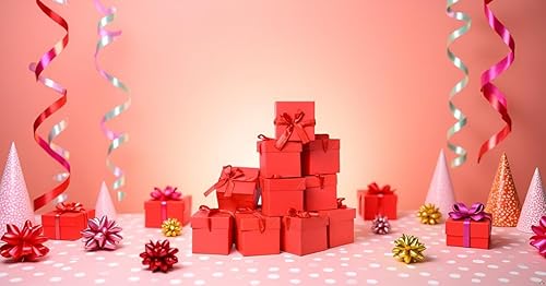 Vista 142 de Paquete de 12 cajas de regalo con tapas, cajas cuadradas anidadas con tapas para el día del padre, graduaciones, bodas, cumpleaños y Navidad, caja