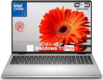 Inspiron 16" Touchscreen Laptop, FHD+, 300 nits Touch Screen, Intel 10-Core 7 150U(Up to 5.4GHz), 32 GB DDR5, 1 TB SSD, Webcam, Backlit Keyboard, Fingerprint Reader, Windows 11 Pro,w/Accessories